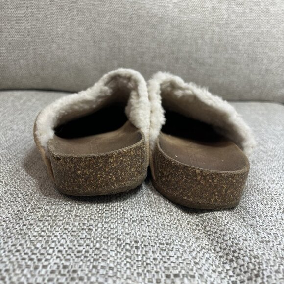 Jenni Kayne Shearling-Lined Moc Clog in Taupe Brown Size 37 - Picture 6 of 10